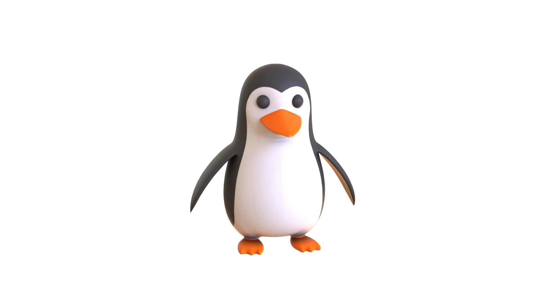 Cartoon Penguin v007 Low-poly 3D model_2