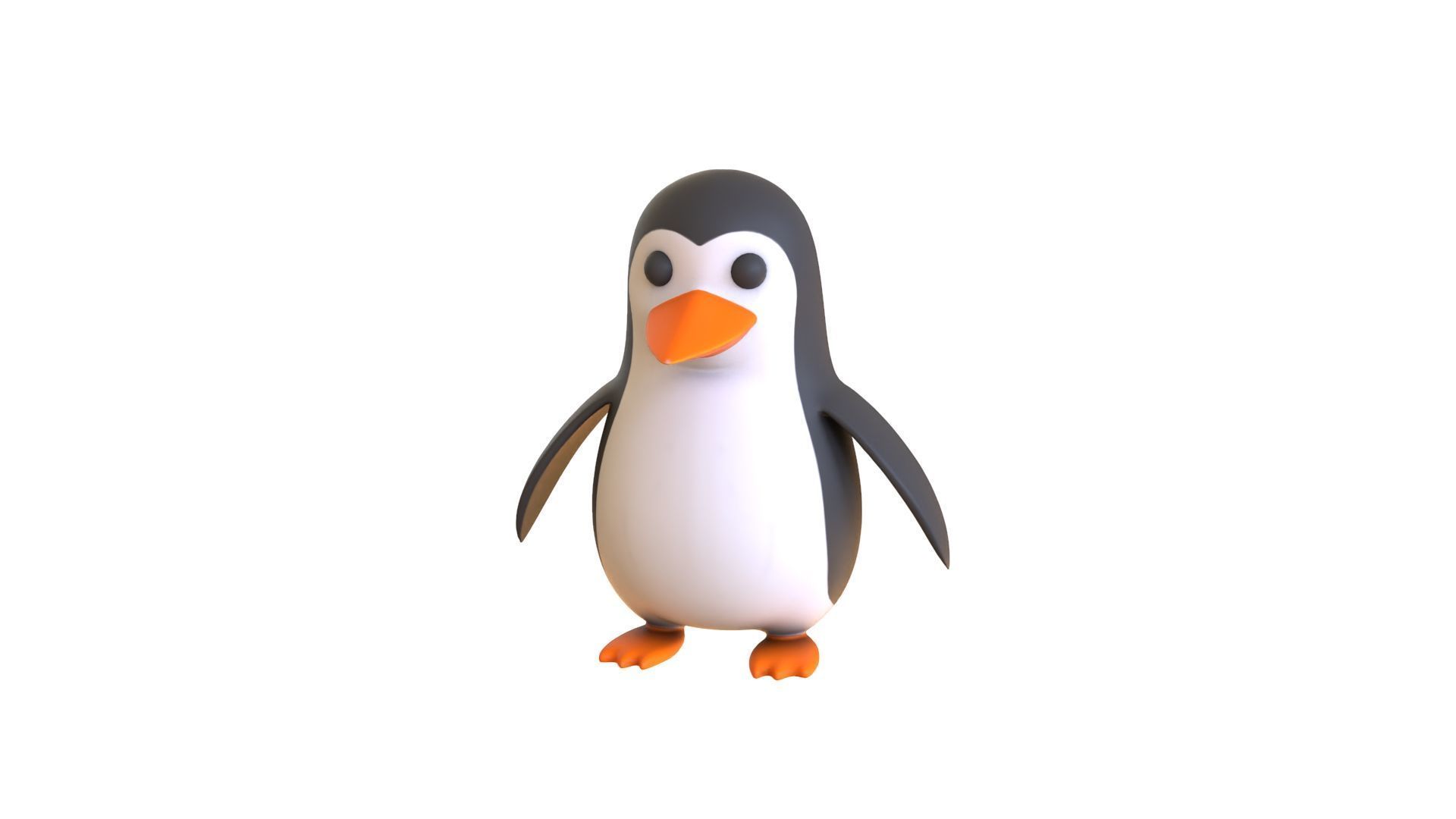 Cartoon Penguin v007 Low-poly 3D model_15