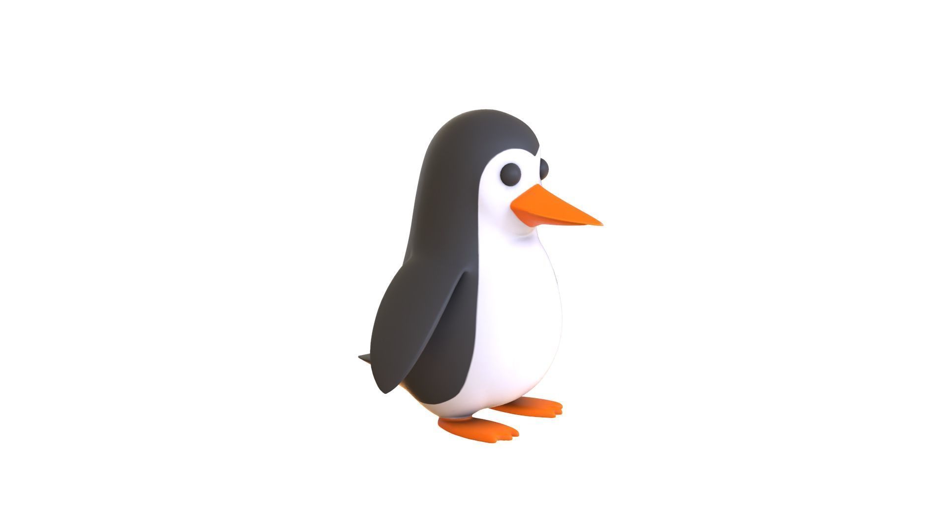 Cartoon Penguin v007 Low-poly 3D model_14