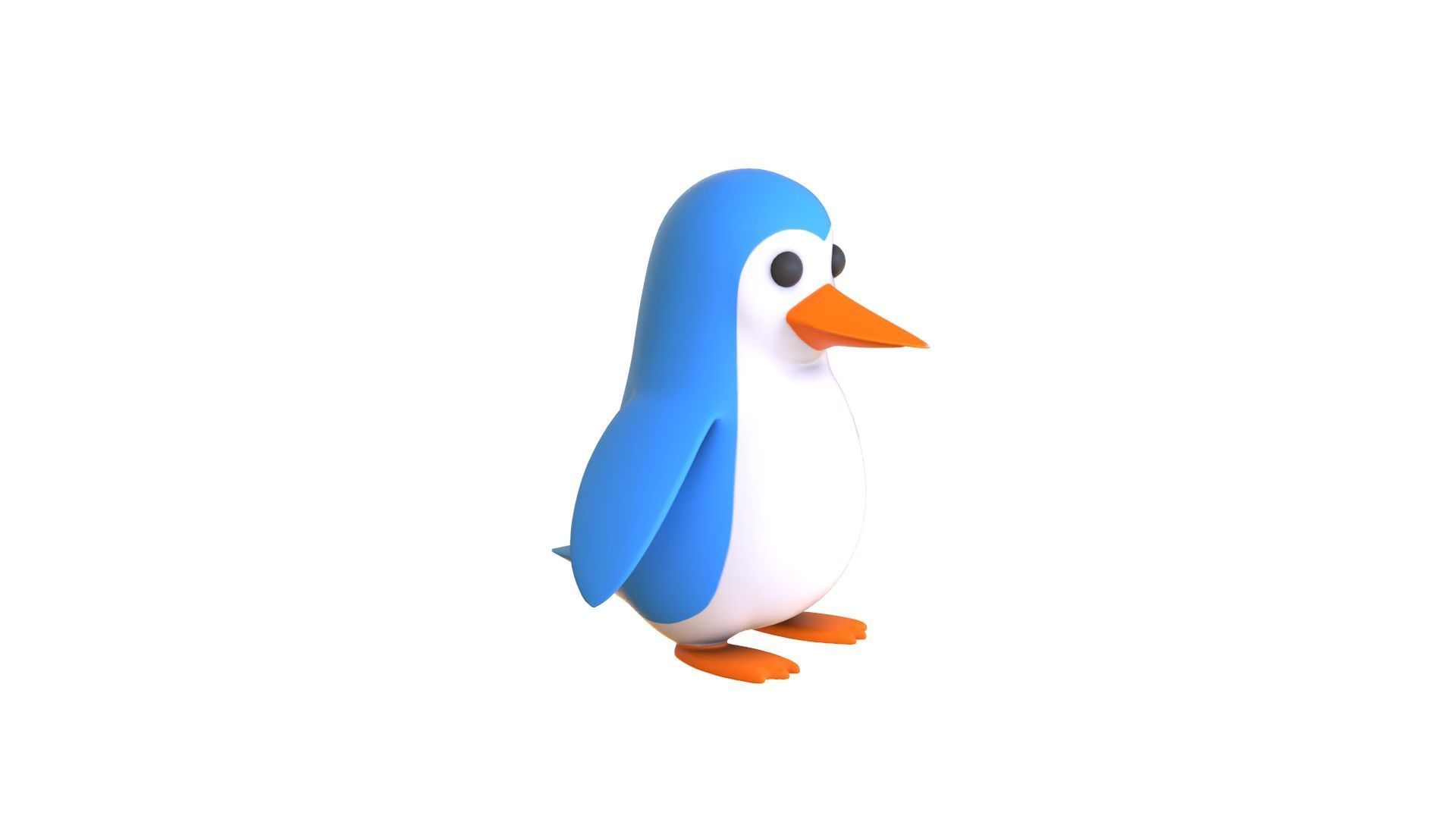 Cartoon Penguin v008 Low-poly 3D model_14