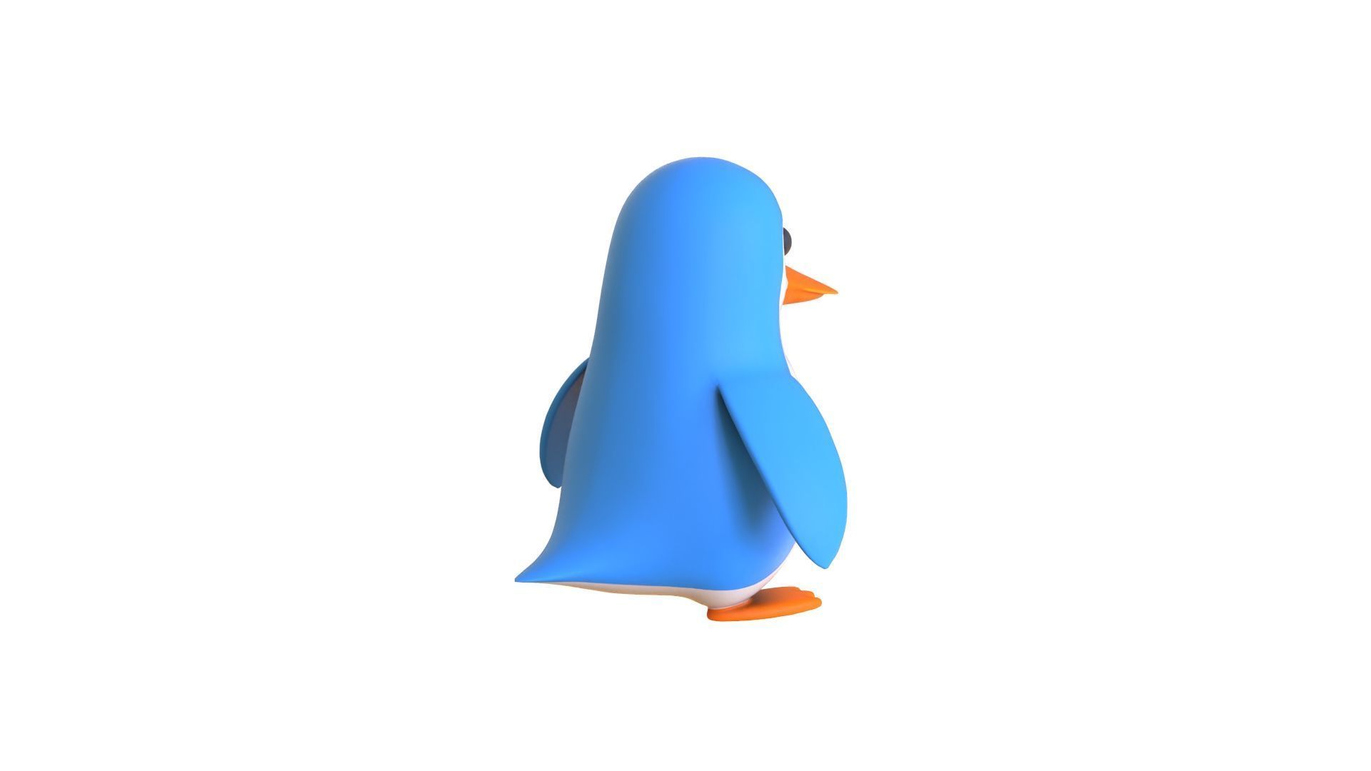Cartoon Penguin v008 Low-poly 3D model_11