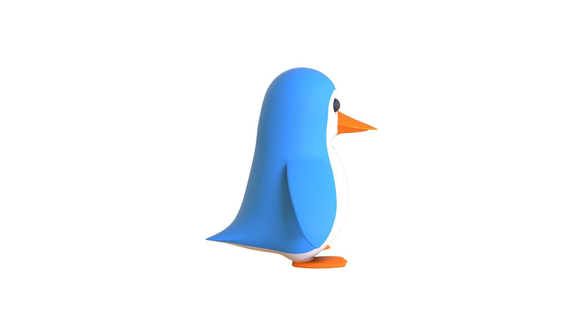 Cartoon Penguin v008 Low-poly 3D model_12