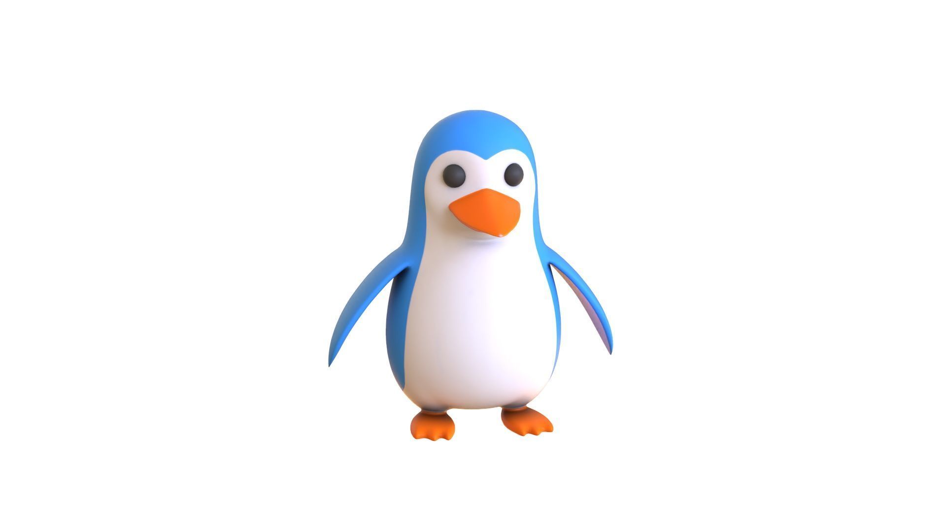 Cartoon Penguin v008 Low-poly 3D model_15