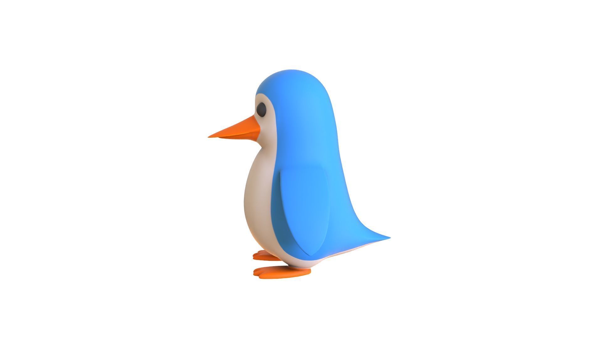 Cartoon Penguin v008 Low-poly 3D model_8