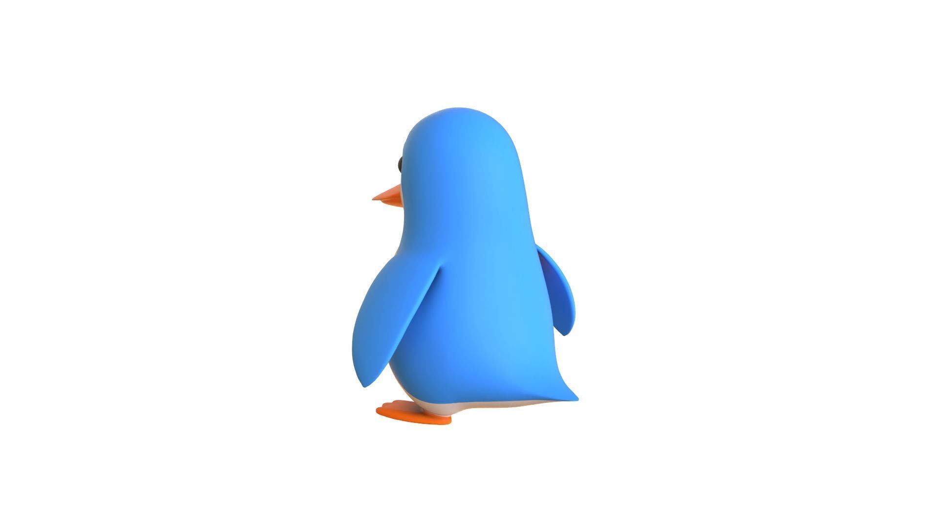 Cartoon Penguin v008 Low-poly 3D model_6