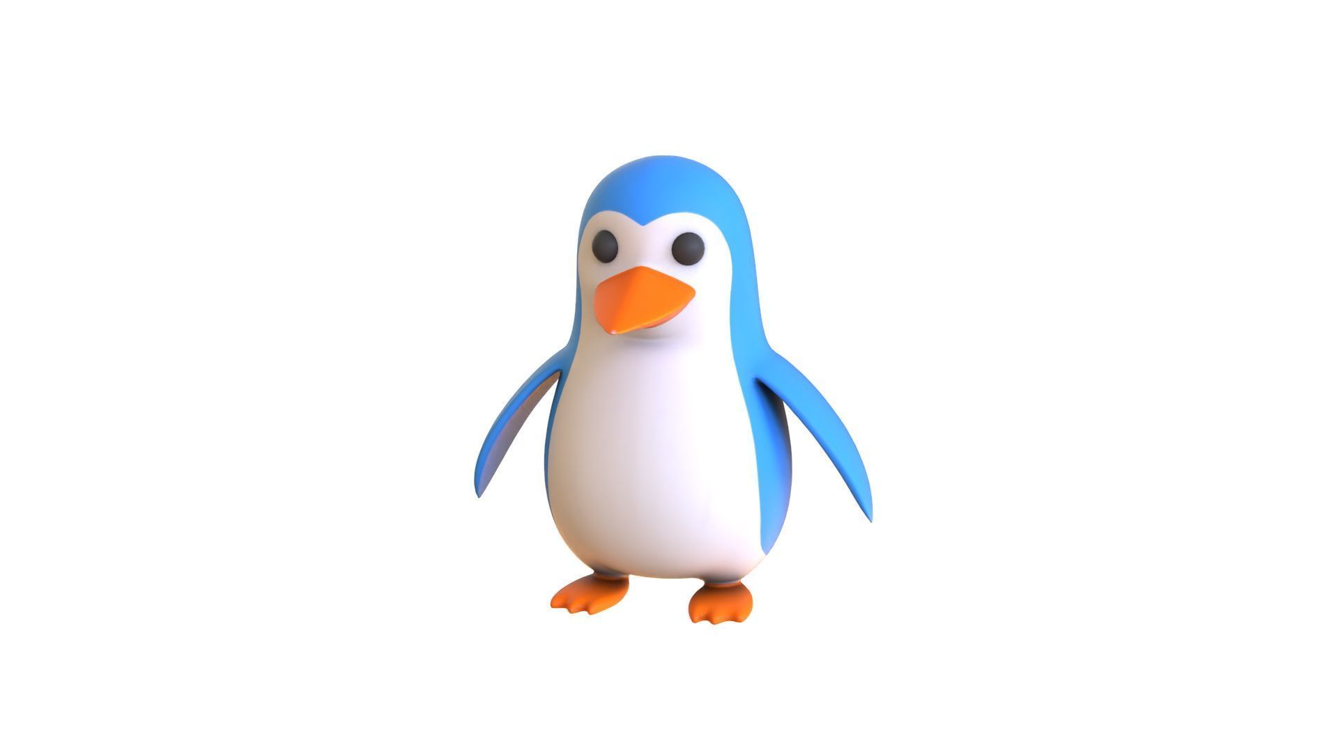 Cartoon Penguin v008 Low-poly 3D model_2