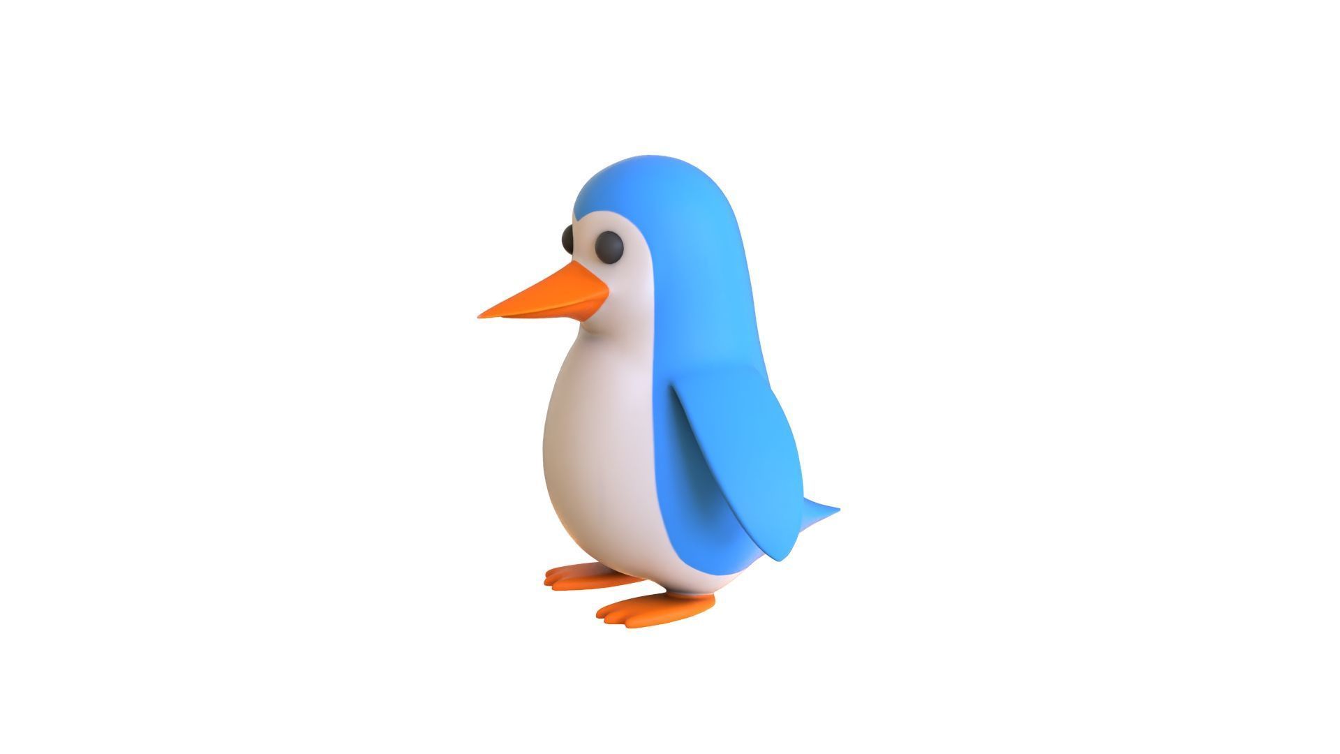 Cartoon Penguin v008 Low-poly 3D model_4