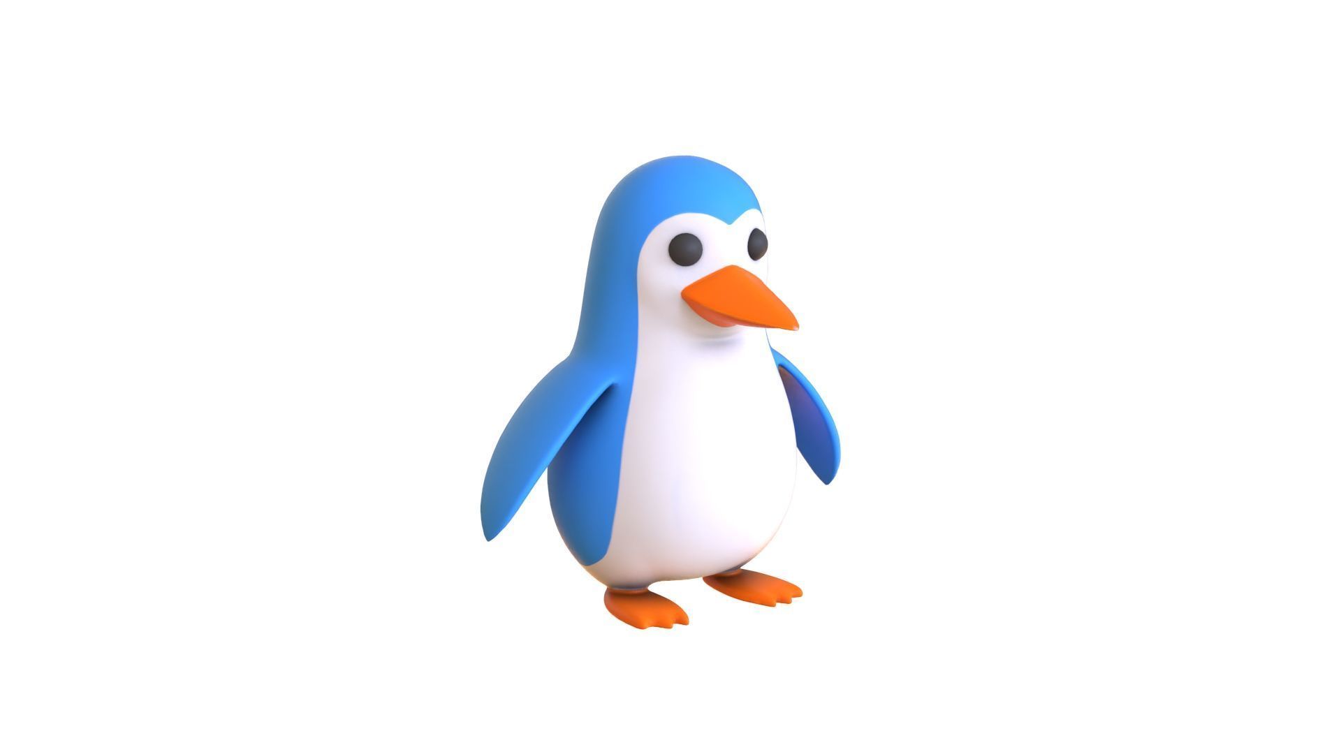 Cartoon Penguin v008 Low-poly 3D model_3