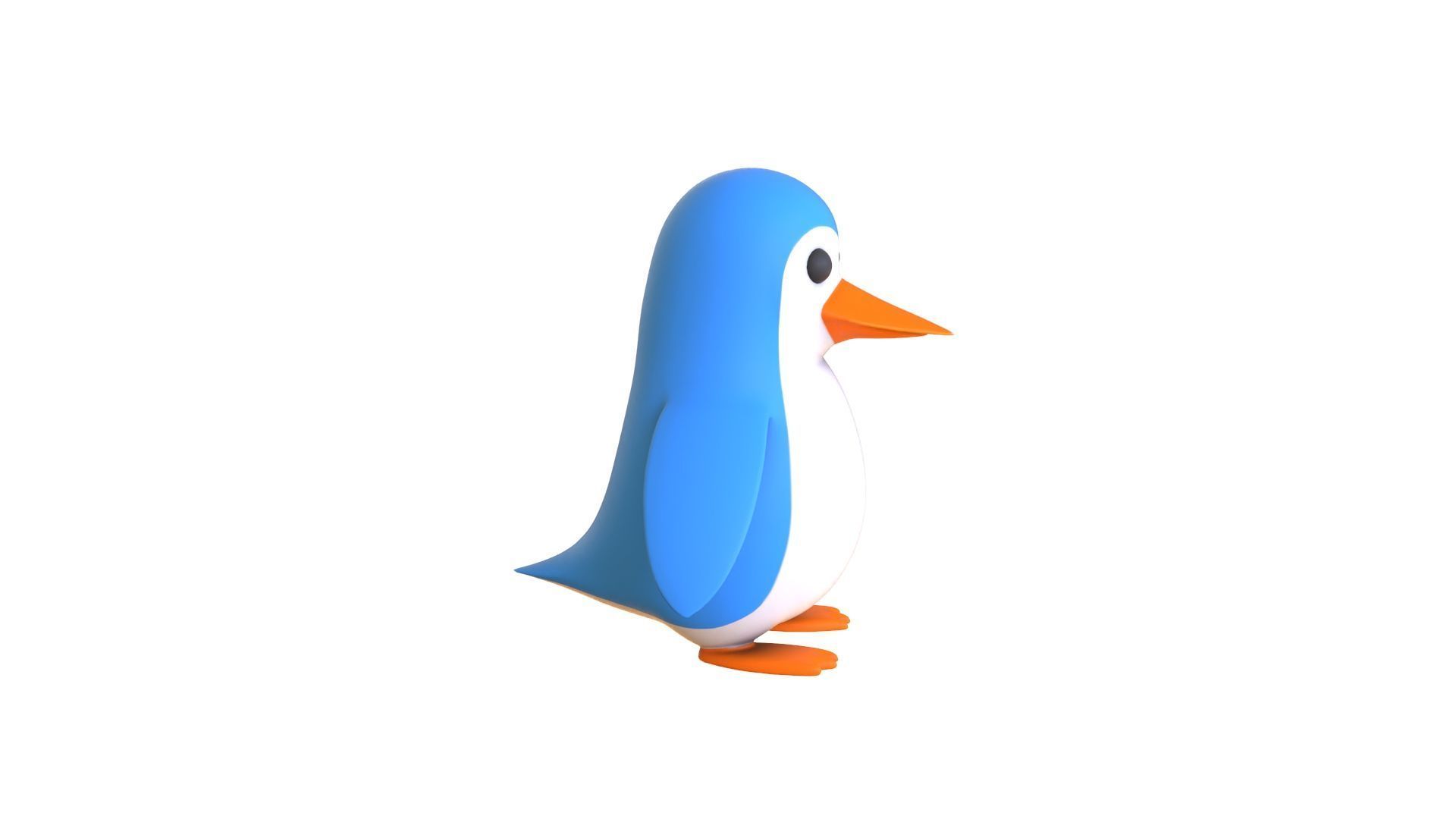 Cartoon Penguin v008 Low-poly 3D model_13