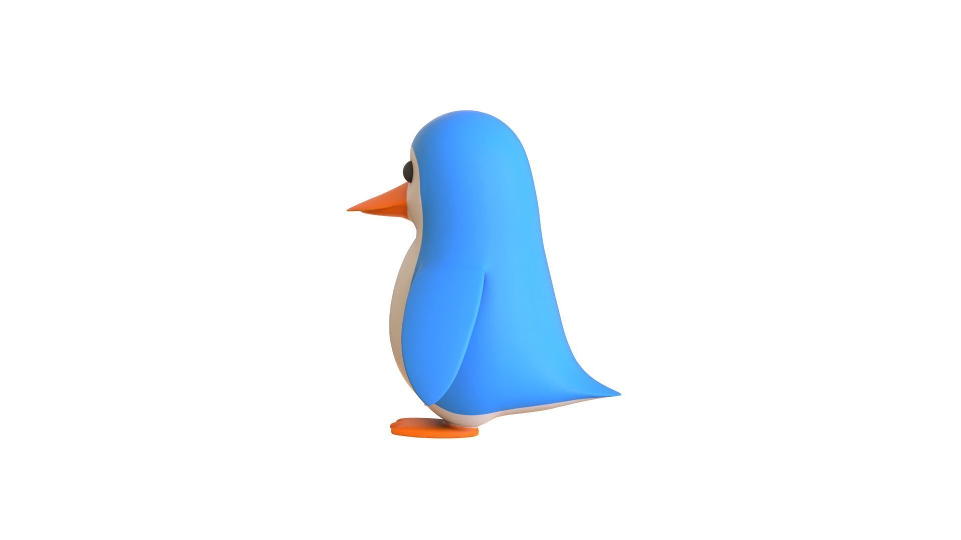 Cartoon Penguin v008 Low-poly 3D model_5