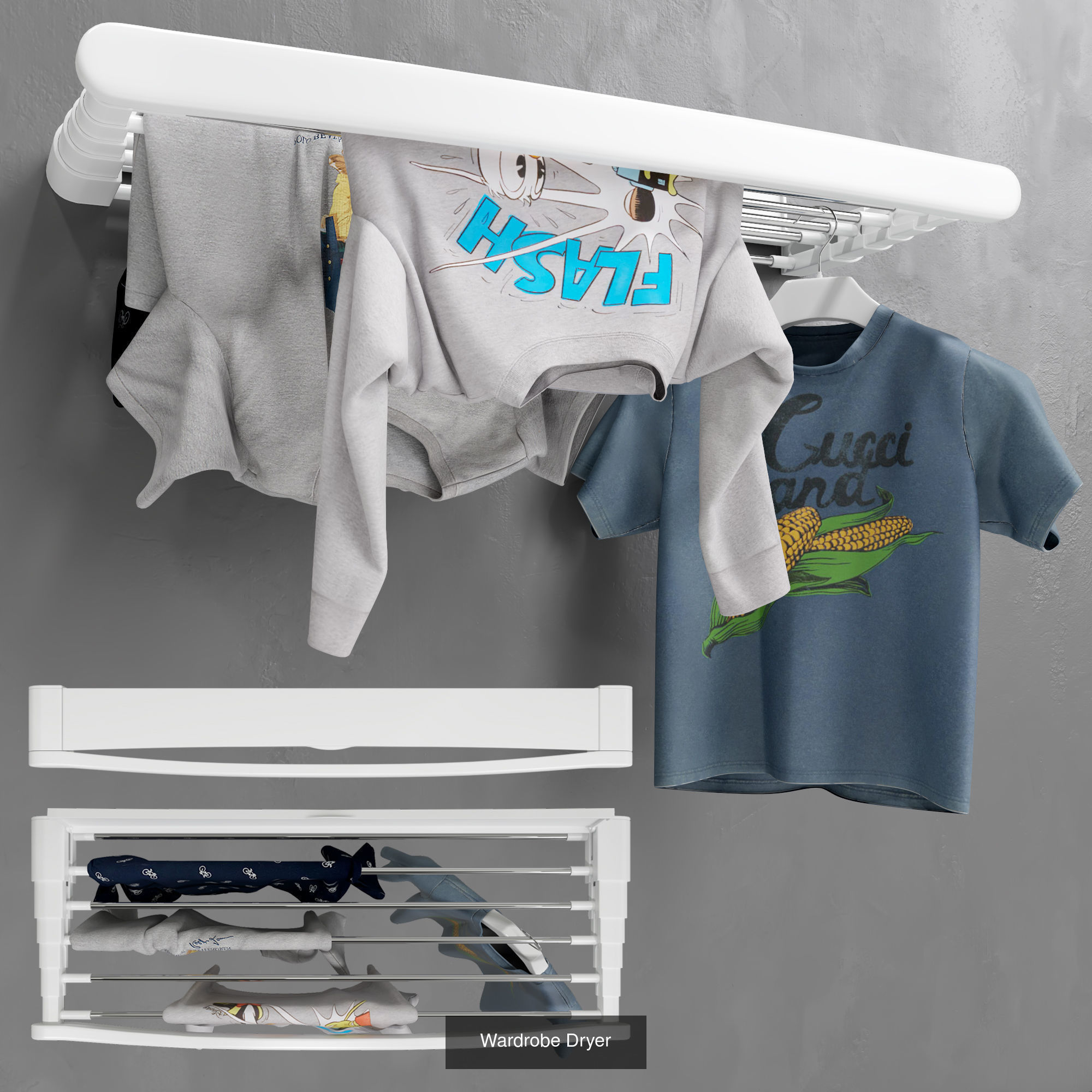 Closet Wardrobe PBR 3D Model Collection_6