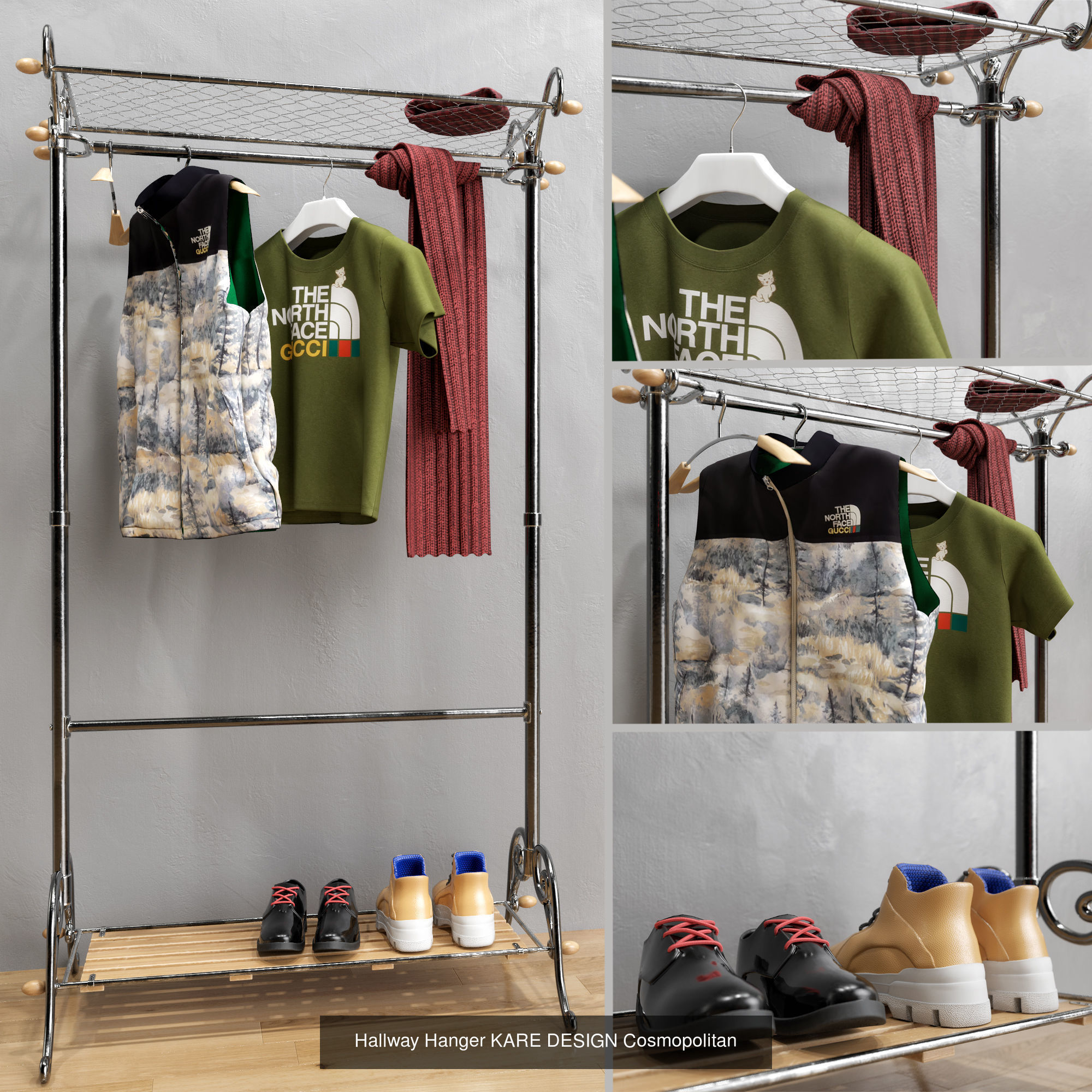 Closet Wardrobe PBR 3D Model Collection_5