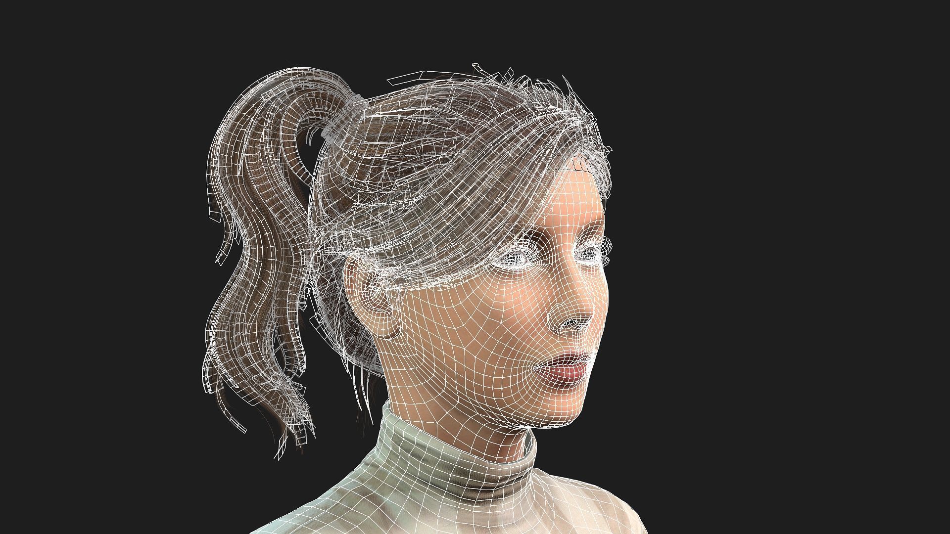Beautiful 3D Girl Character Fully Rigged and Textured 3D model_21