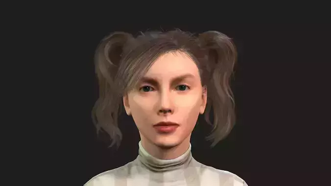 Beautiful 3D Girl Character Fully Rigged and Textured