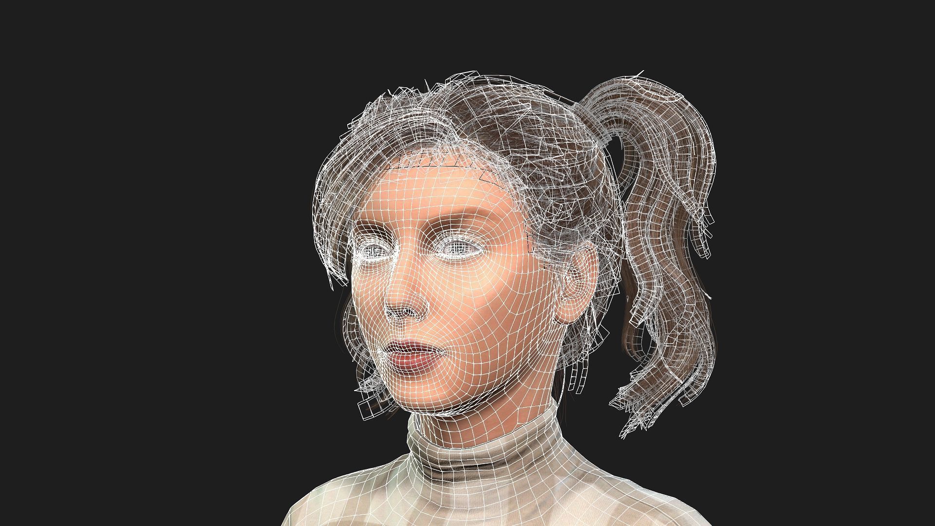 Beautiful 3D Girl Character Fully Rigged and Textured 3D model_20