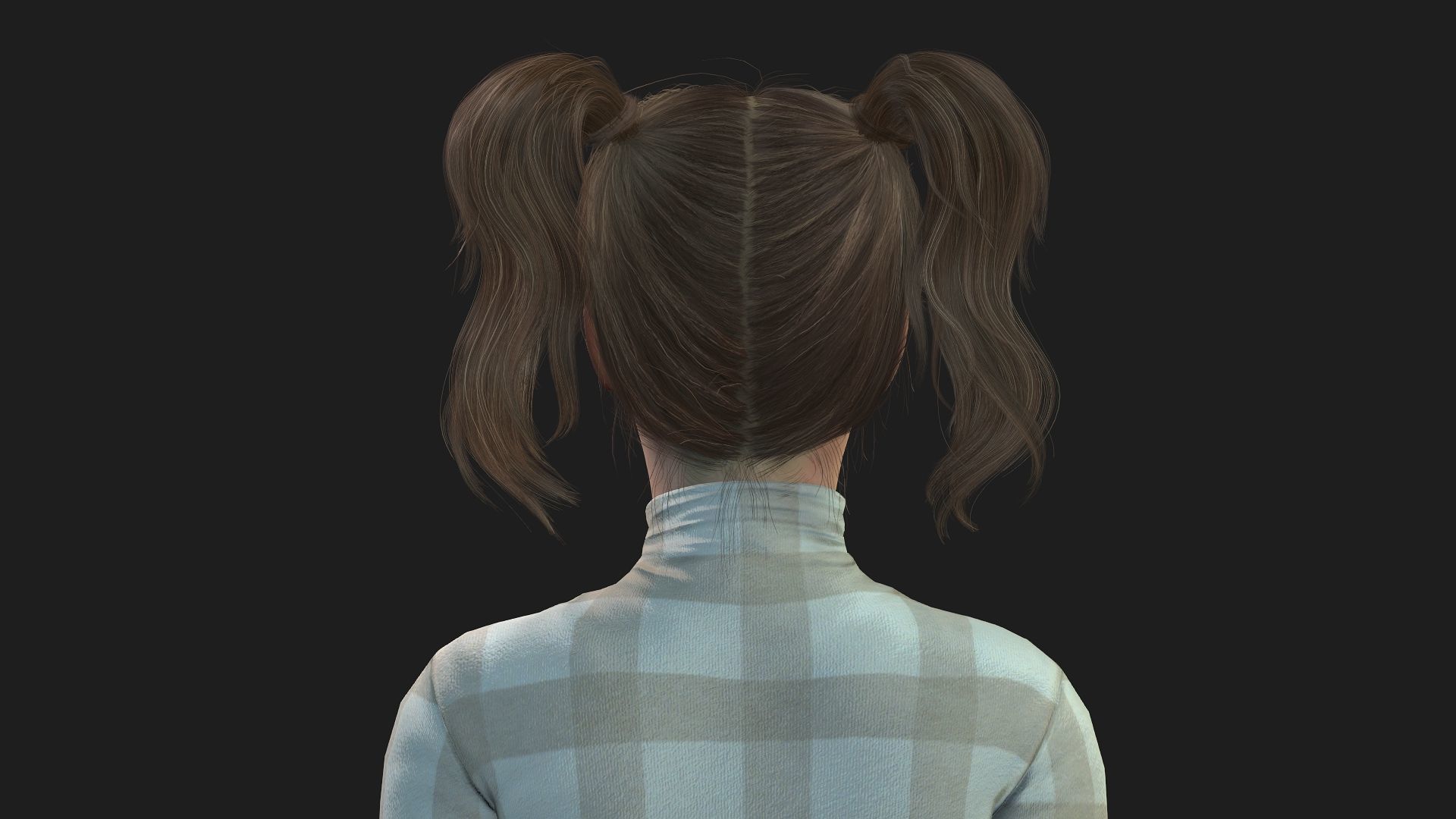 Beautiful 3D Girl Character Fully Rigged and Textured 3D model_5