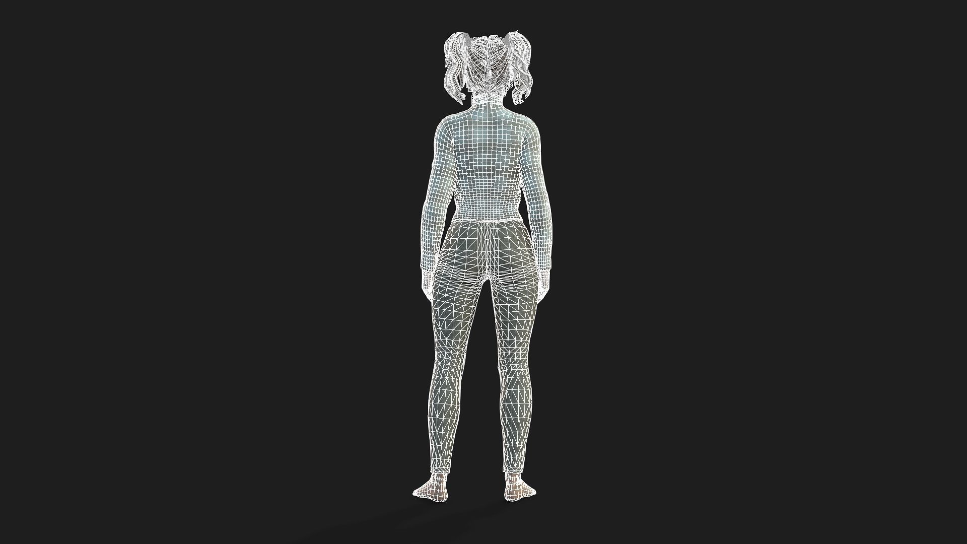 Beautiful 3D Girl Character Fully Rigged and Textured 3D model_17