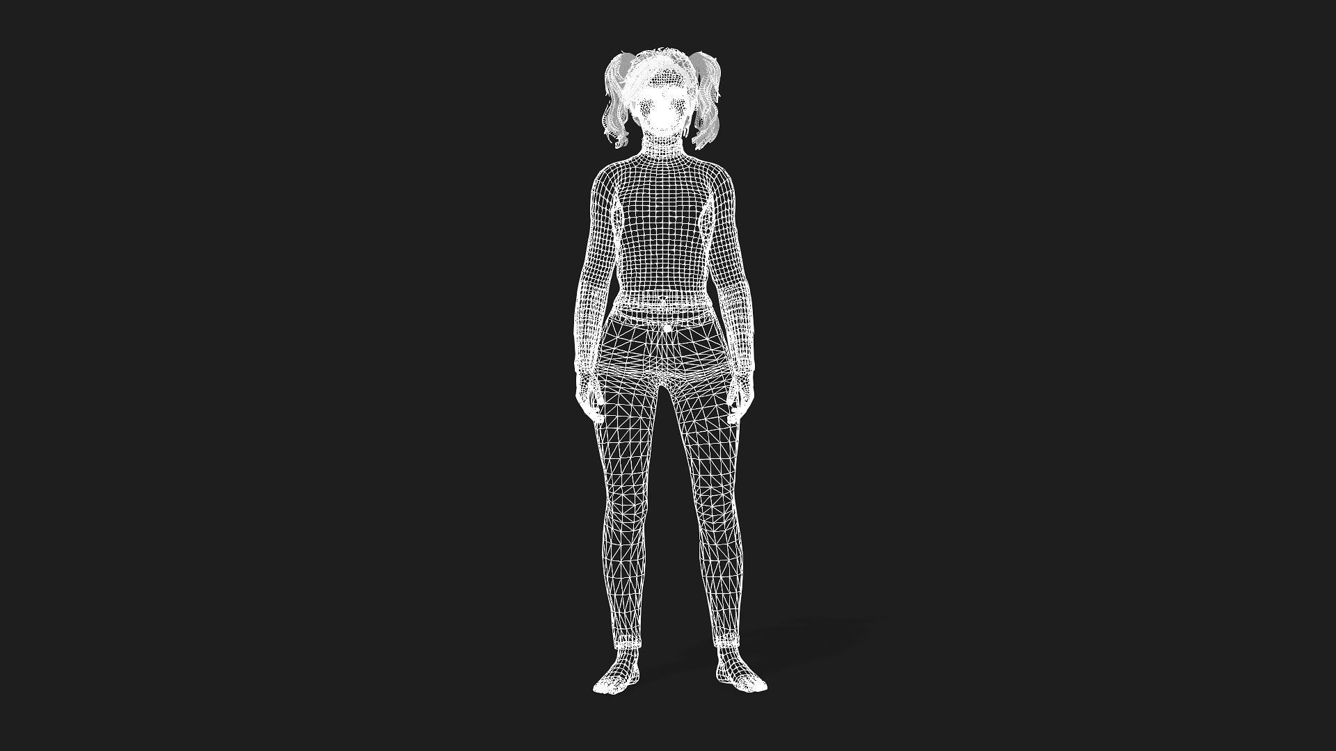 Beautiful 3D Girl Character Fully Rigged and Textured 3D model_10