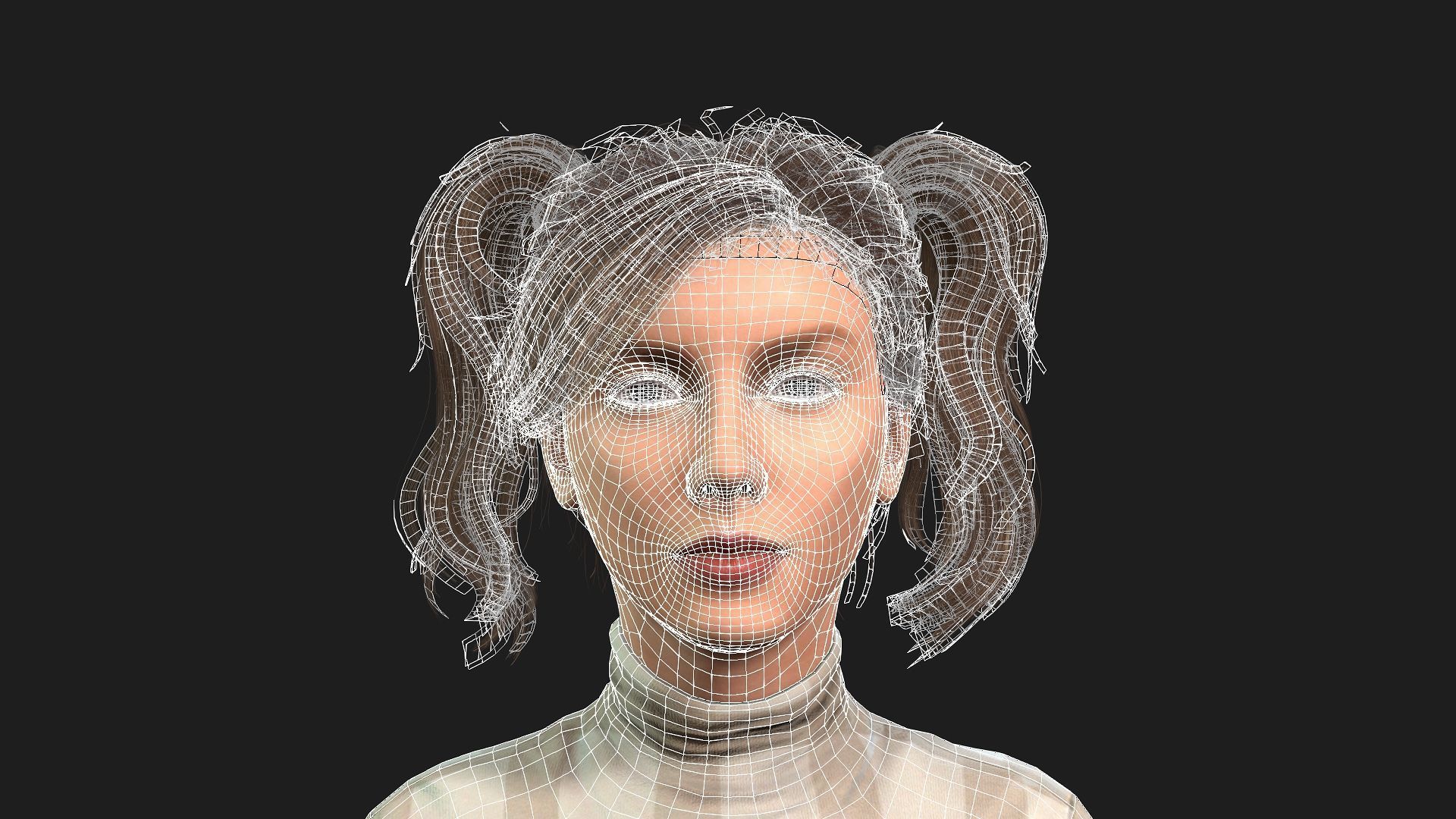 Beautiful 3D Girl Character Fully Rigged and Textured 3D model_19