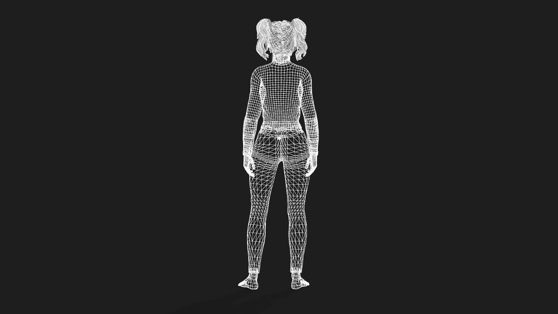 Beautiful 3D Girl Character Fully Rigged and Textured 3D model_13