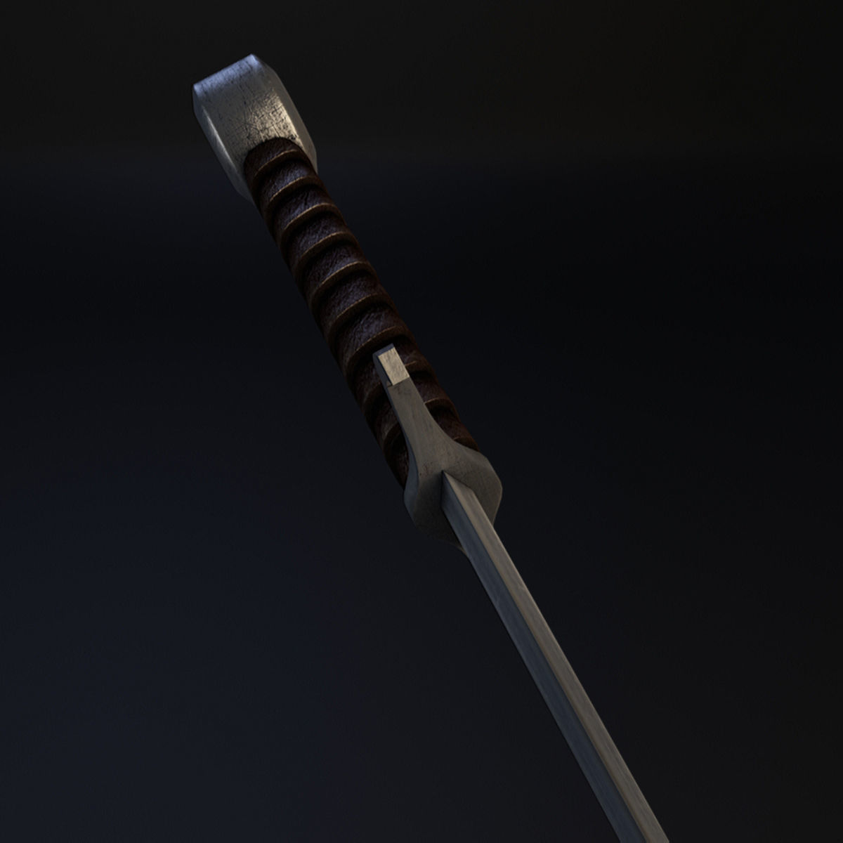 Medieval Sword XVIIIa type according Oakeshotta 3D model_5