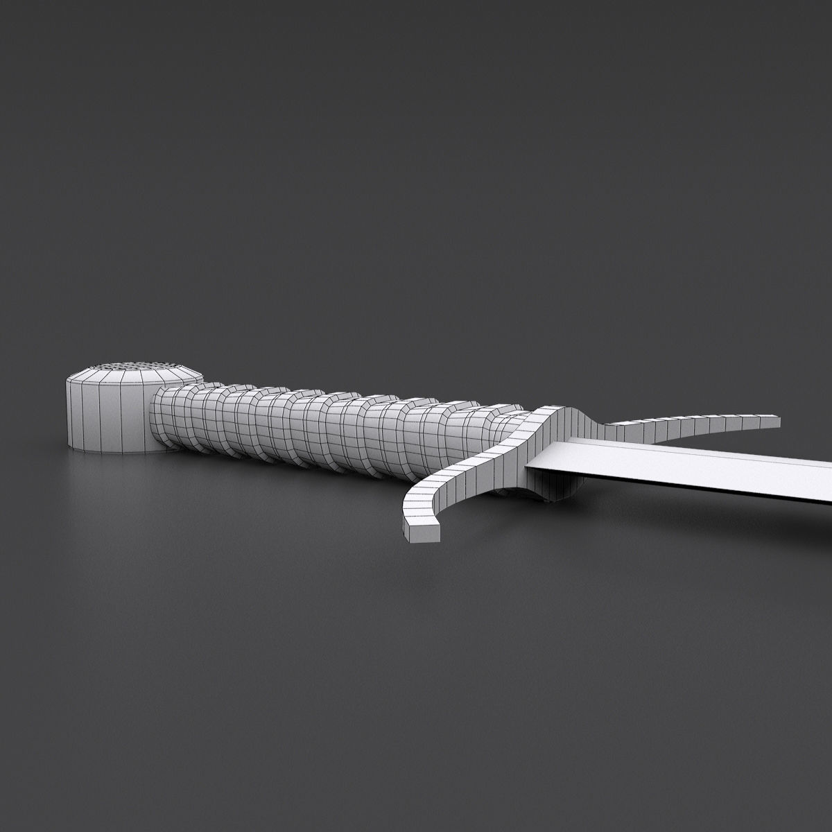 Medieval Sword XVIIIa type according Oakeshotta 3D model_9