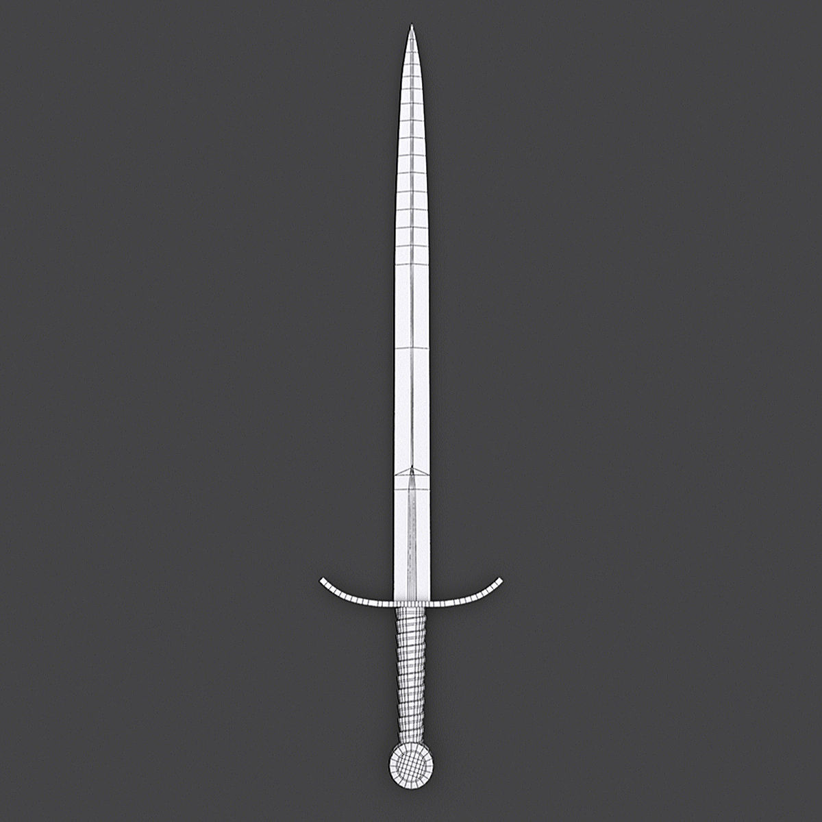 Medieval Sword XVIIIa type according Oakeshotta 3D model_2