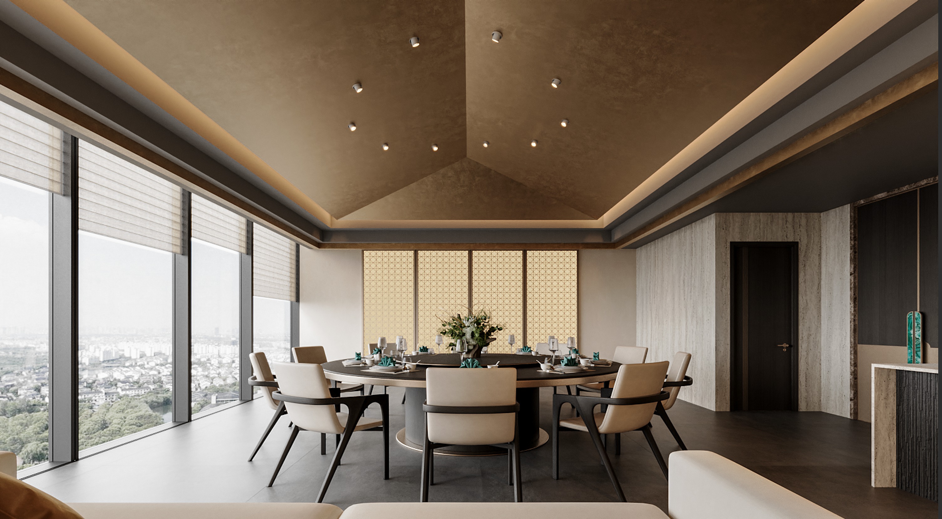 restaurant cafe interior 3D model_6