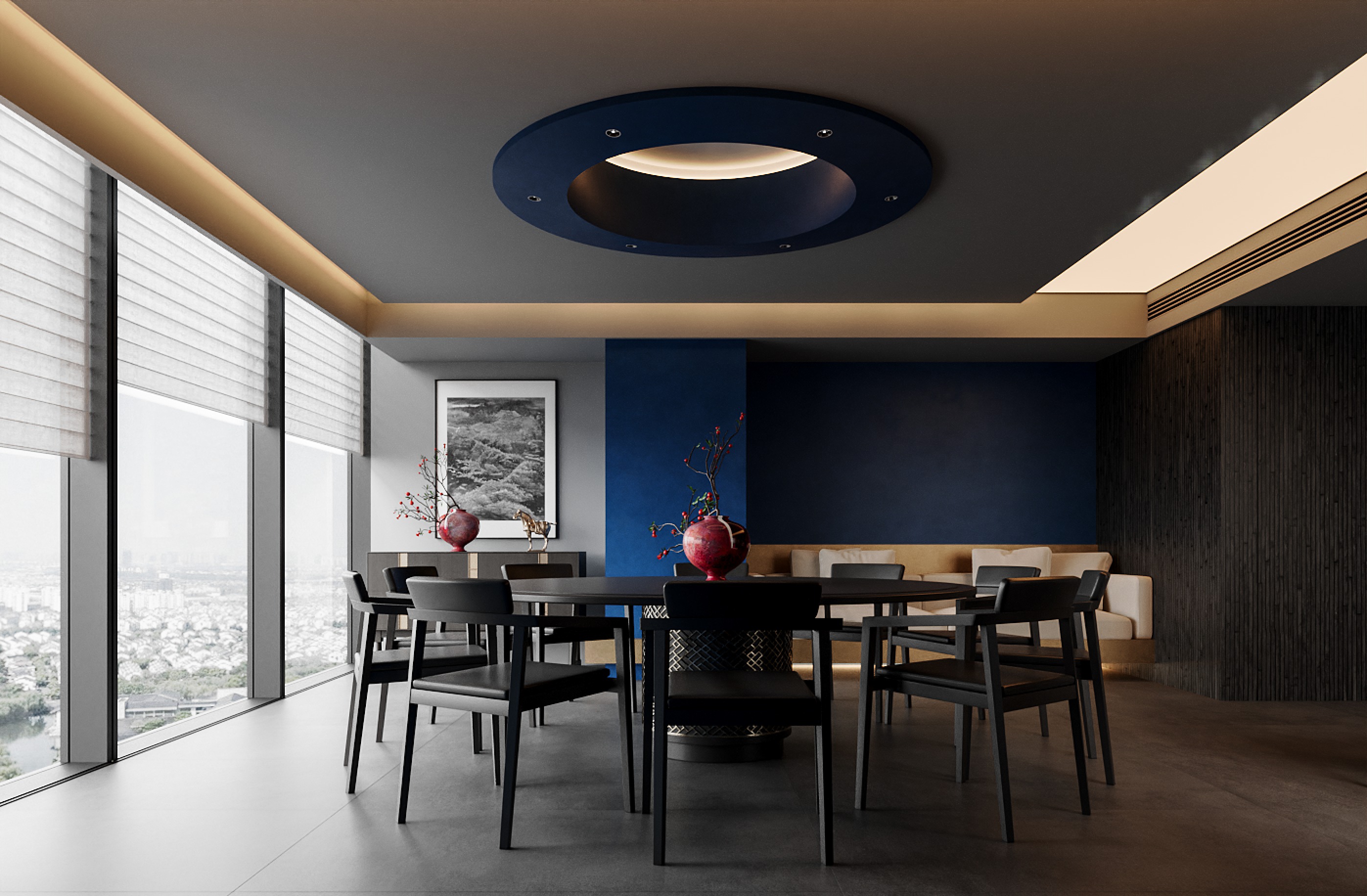 restaurant cafe interior 3D model_7