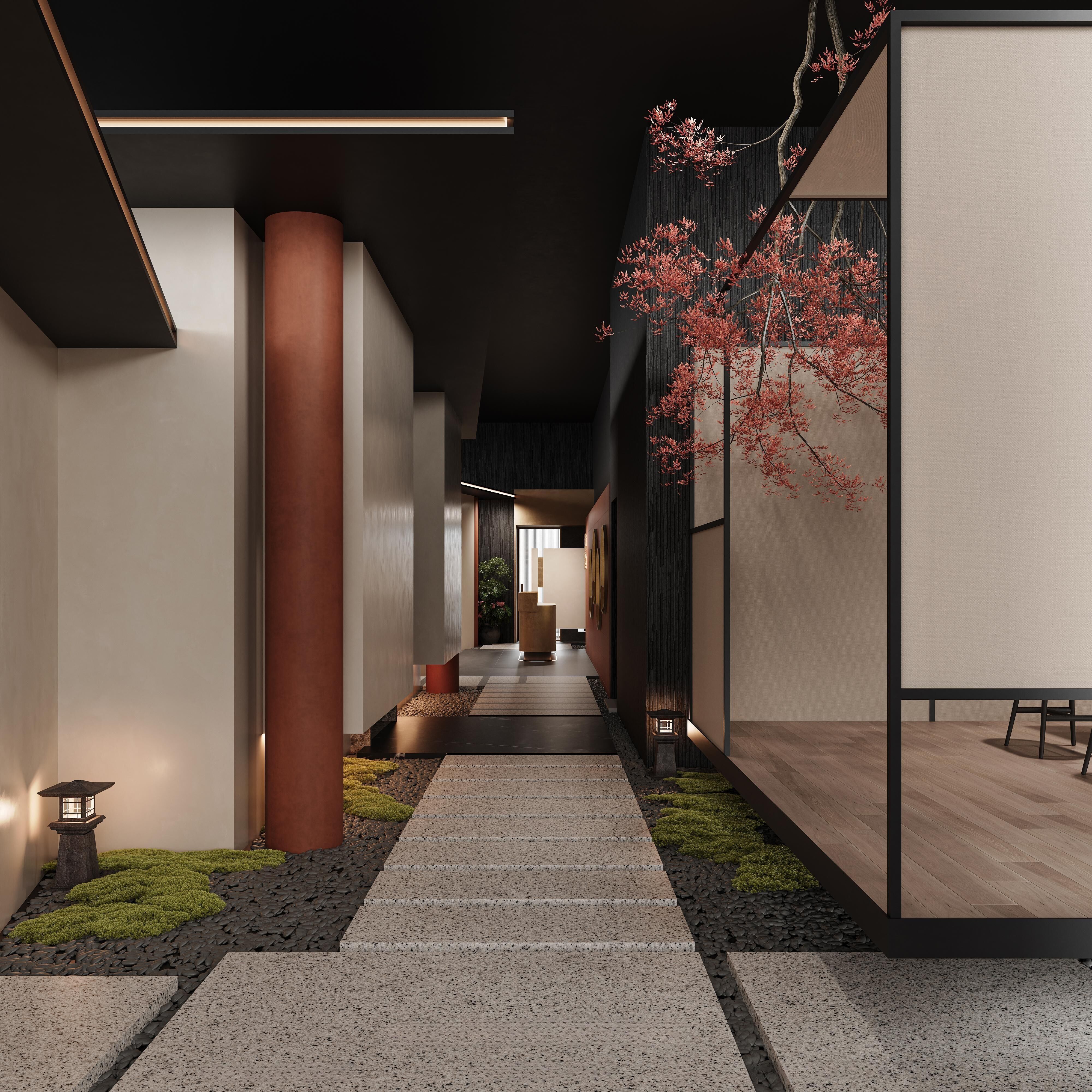 restaurant cafe interior 3D model_2