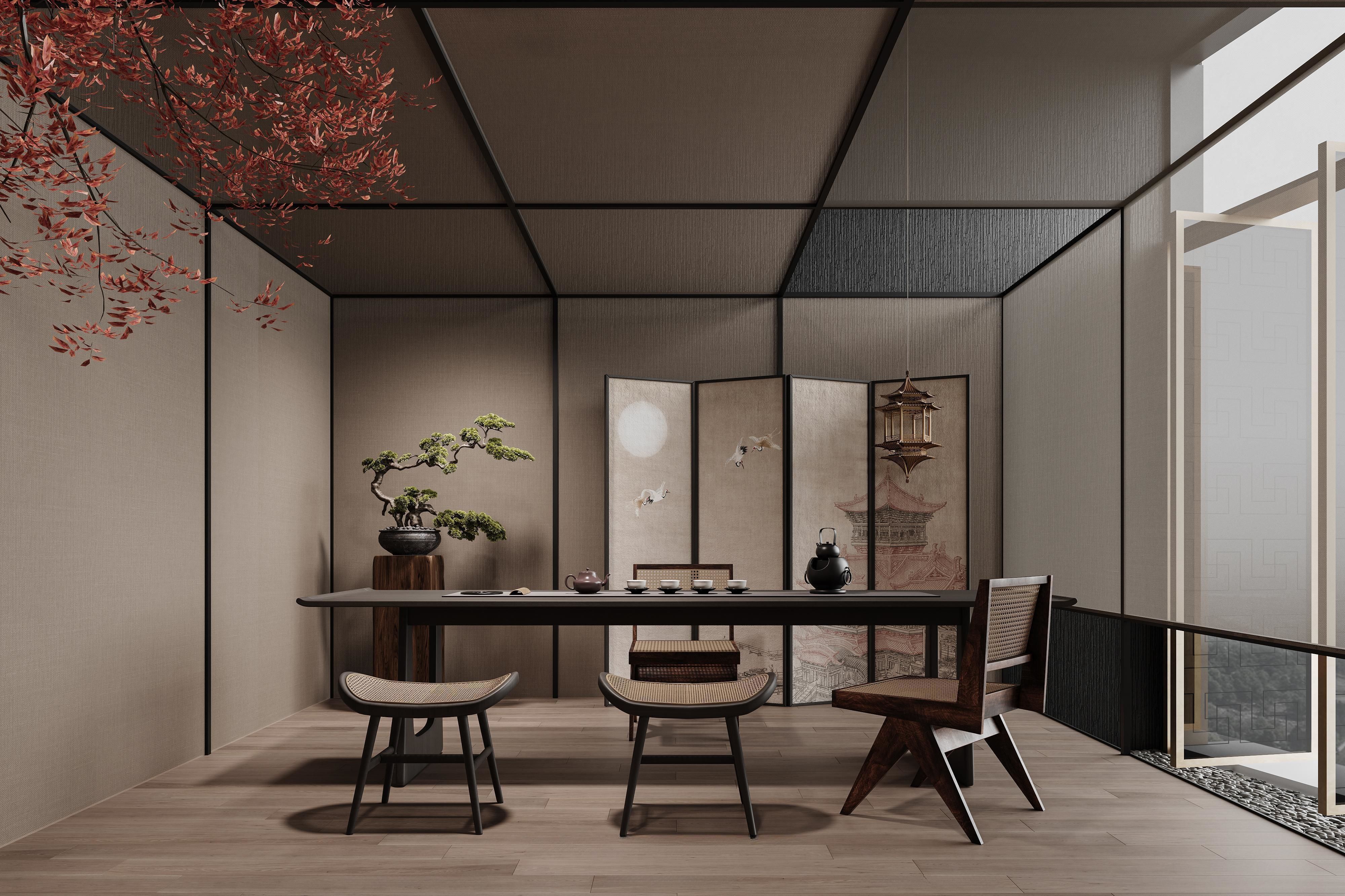 restaurant cafe interior 3D model_5