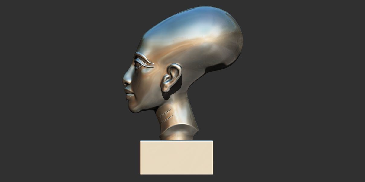 Head of princess daughter of Akhenaten 3d printable model 3D print model_4