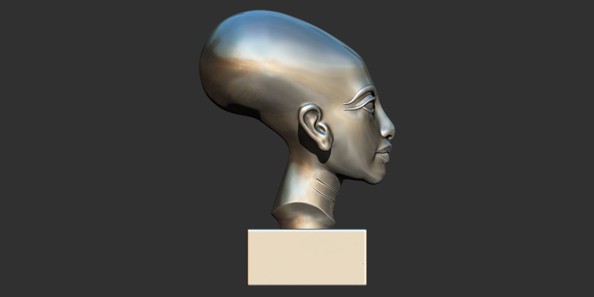 Head of princess daughter of Akhenaten 3d printable model 3D print model_3
