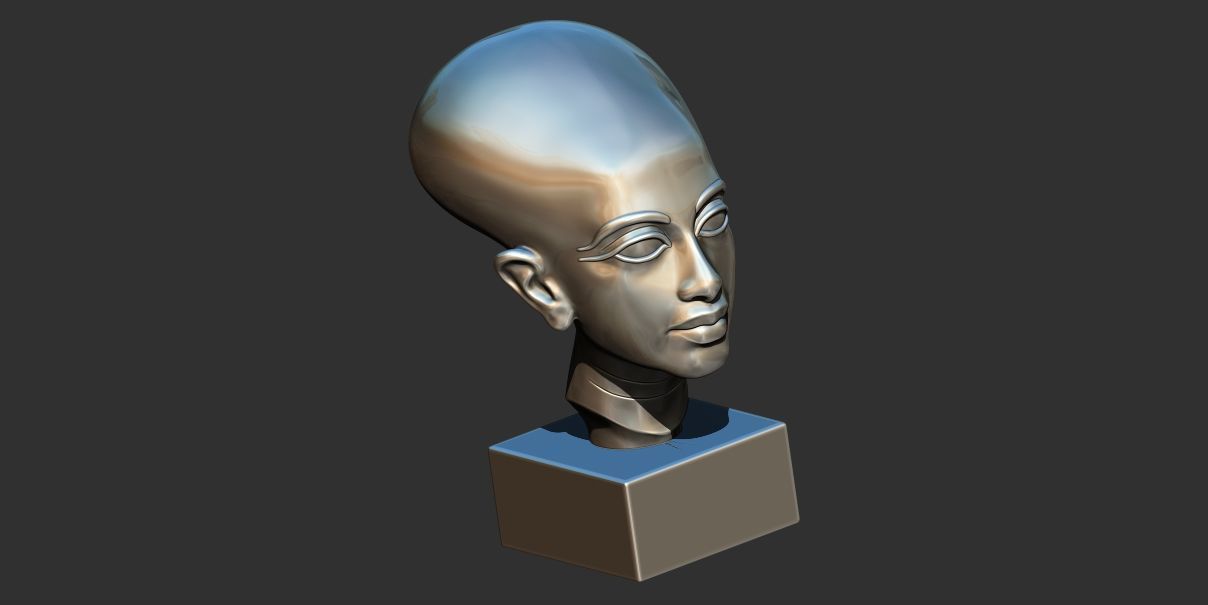 Head of princess daughter of Akhenaten 3d printable model 3D print model_6