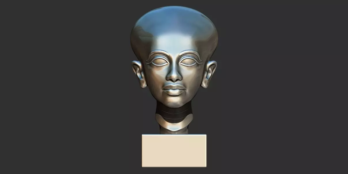 Head of princess daughter of Akhenaten 3d printable model 3D print model_0