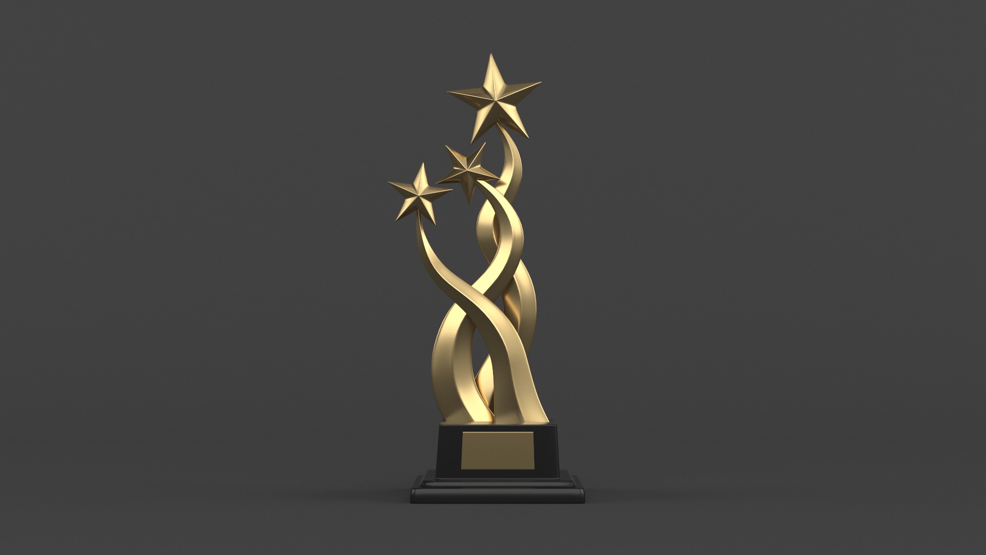 Gold Trophy Cup 3D model_5