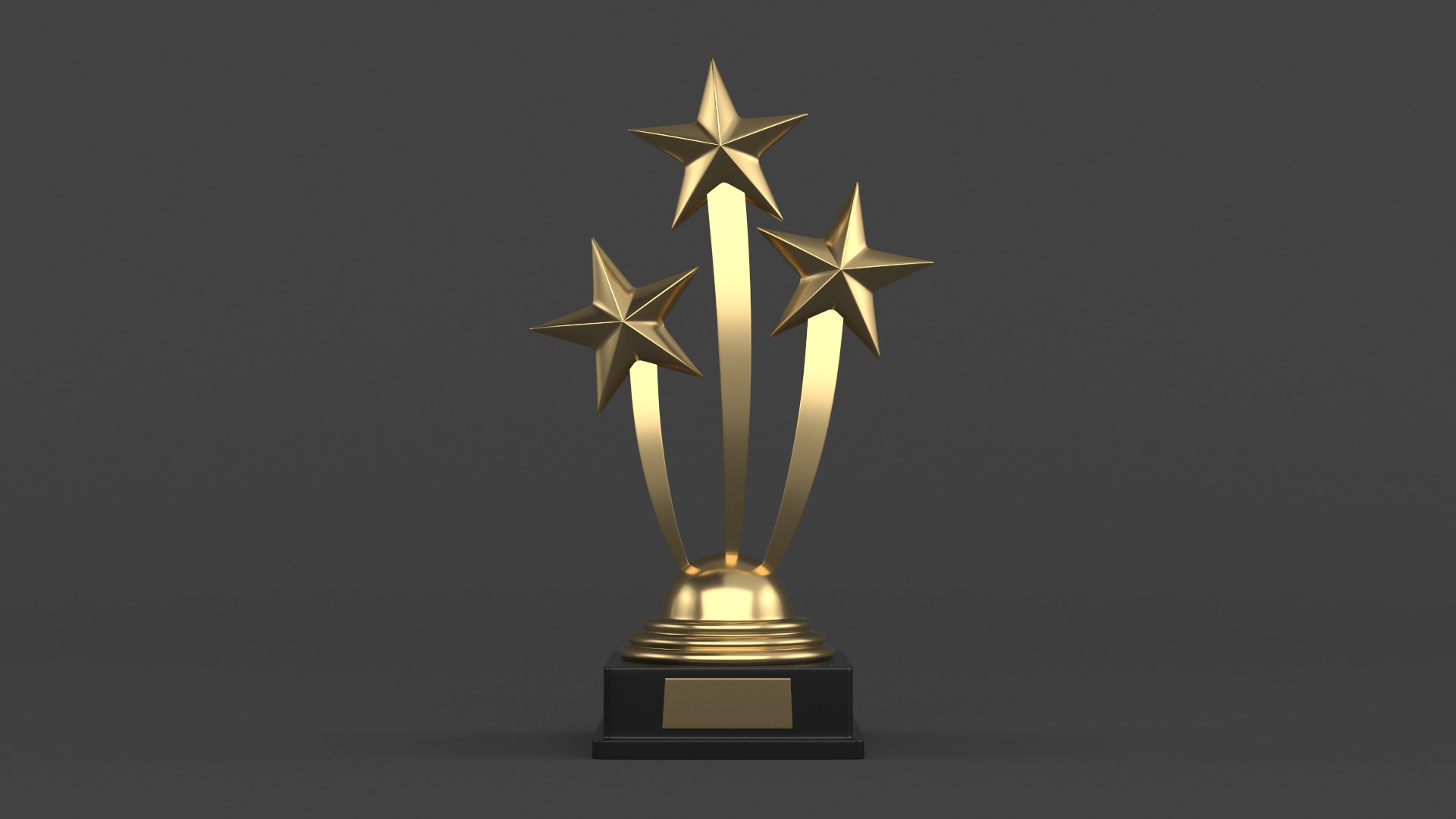 Gold Trophy Cup 3D model_1