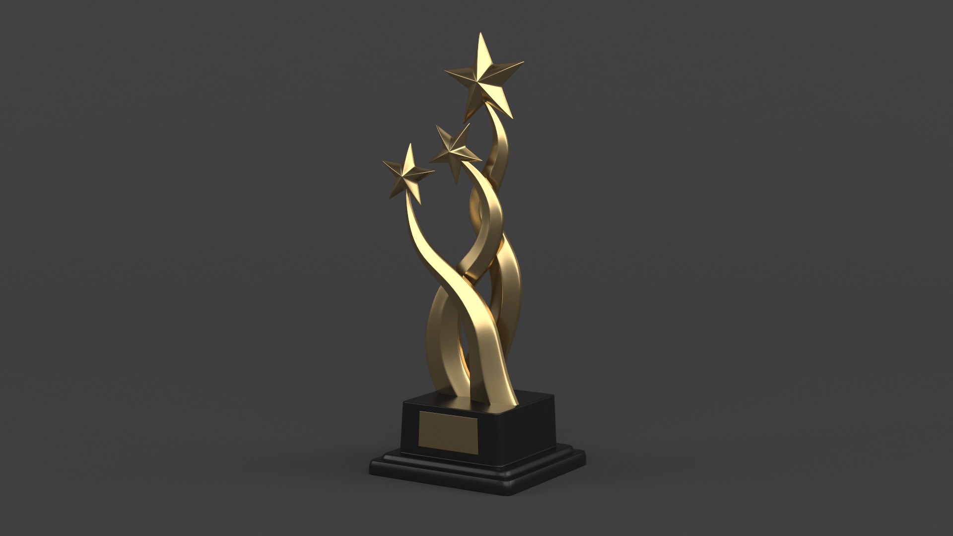 Gold Trophy Cup 3D model_6
