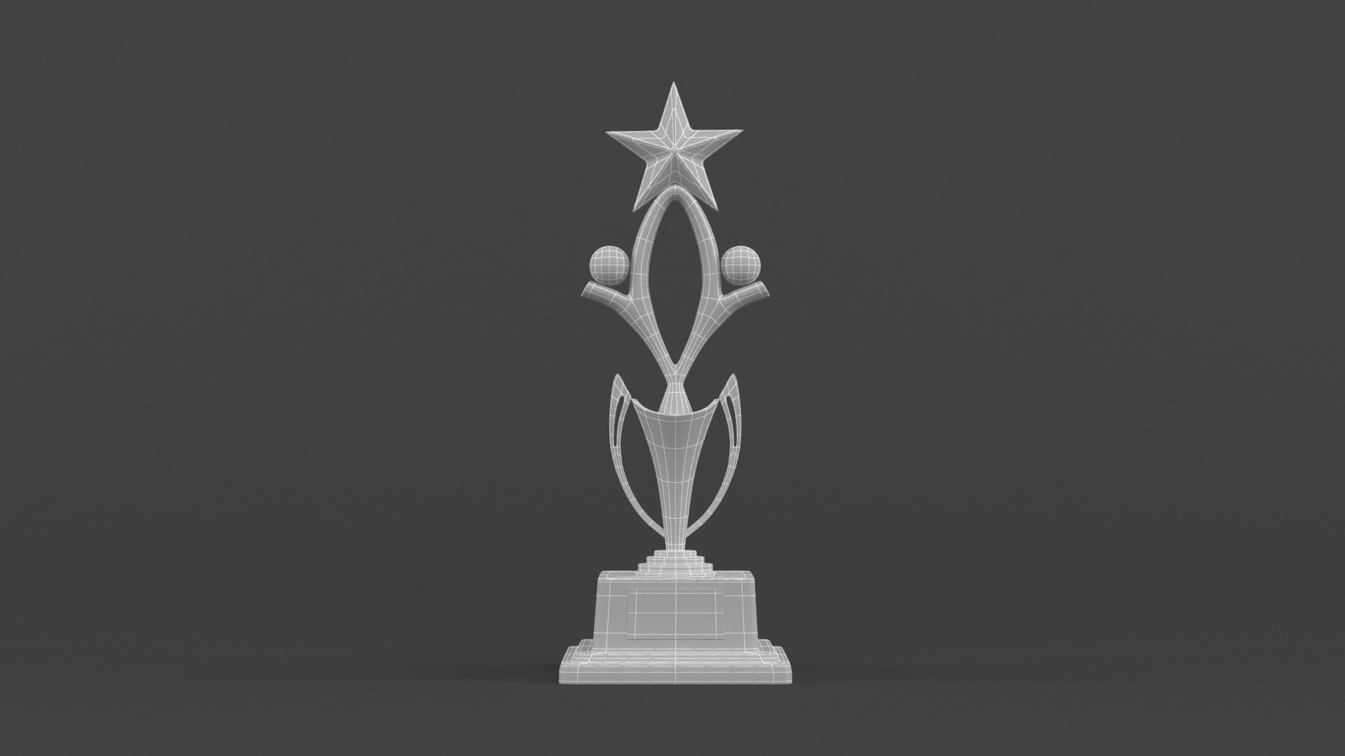 Gold Trophy Cup 3D model_10
