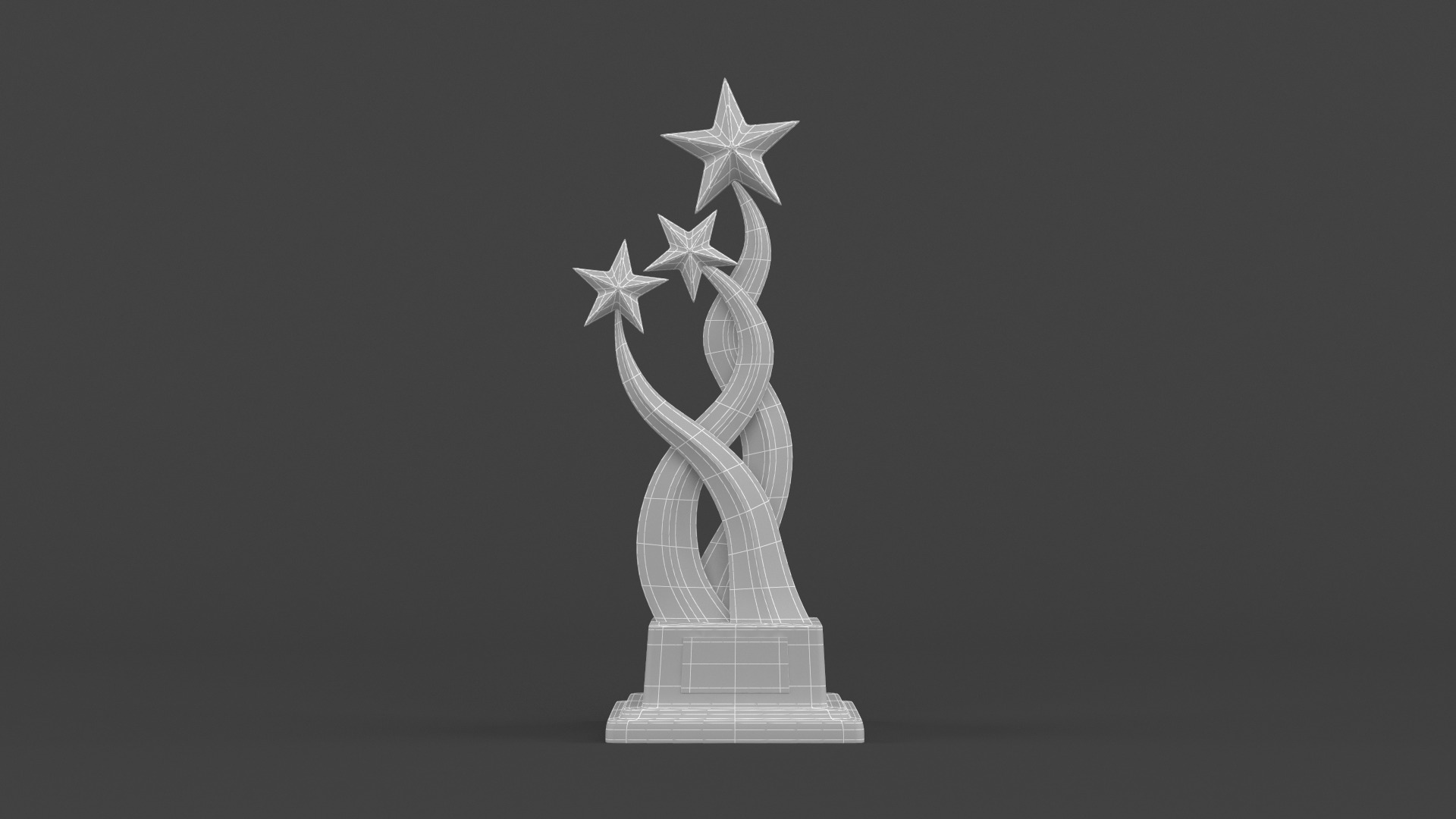 Gold Trophy Cup 3D model_12