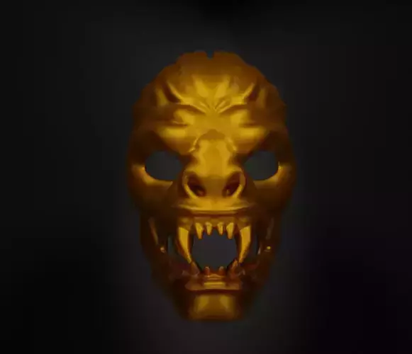 Orc Face Helmet Troll Face Mask - Warrior Orc Mask Part  3D print model