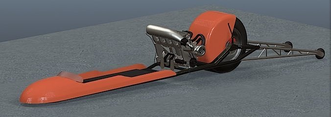 British Drag Bike - High Poly 3D Model 3D model