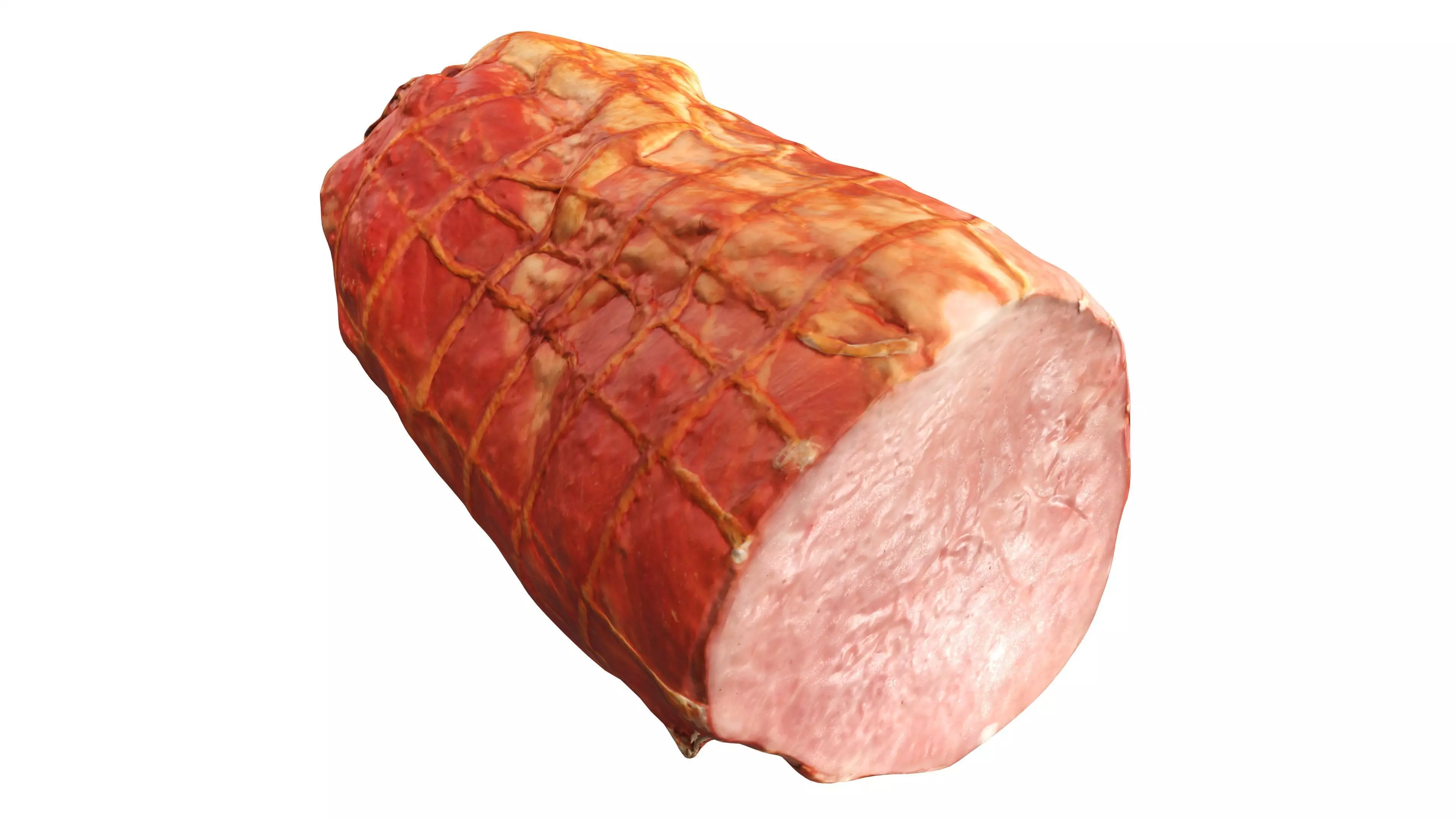 Boiled ham piece 3D model_0