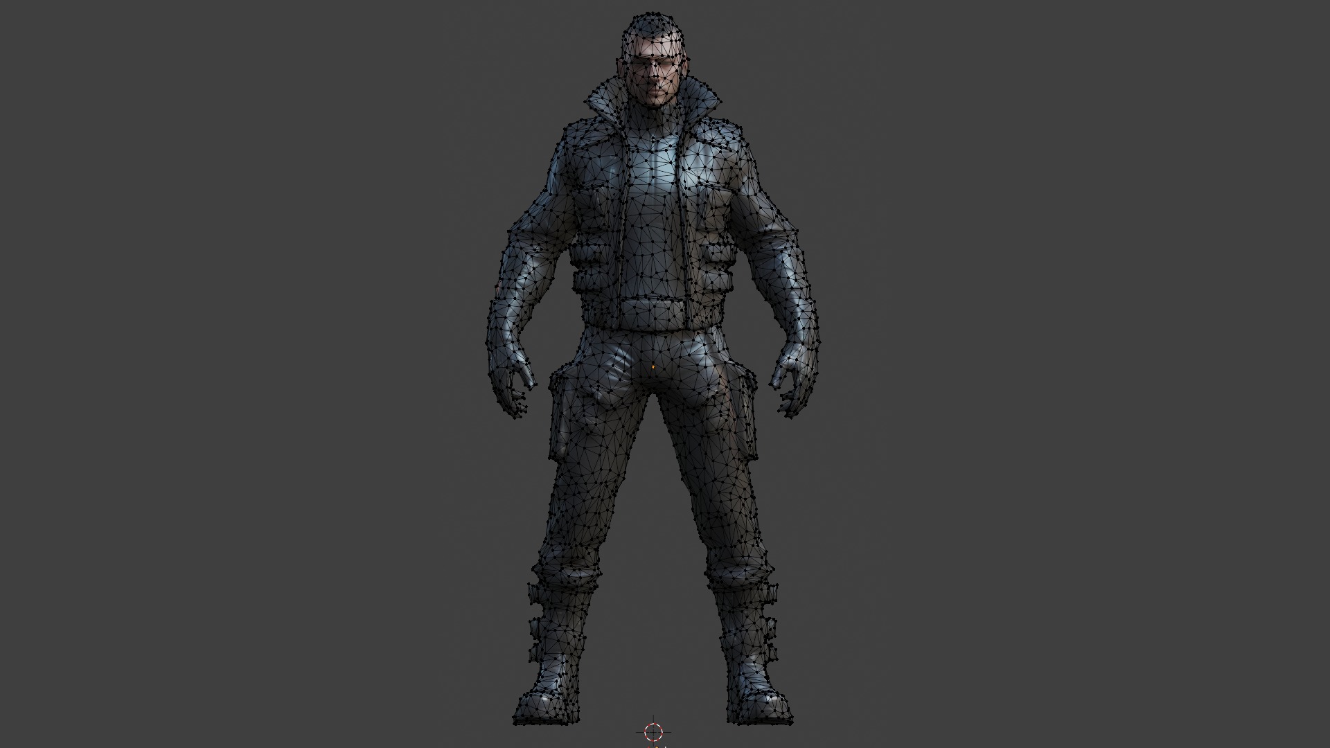 Cyberpunk Man Low-poly 3D model_5