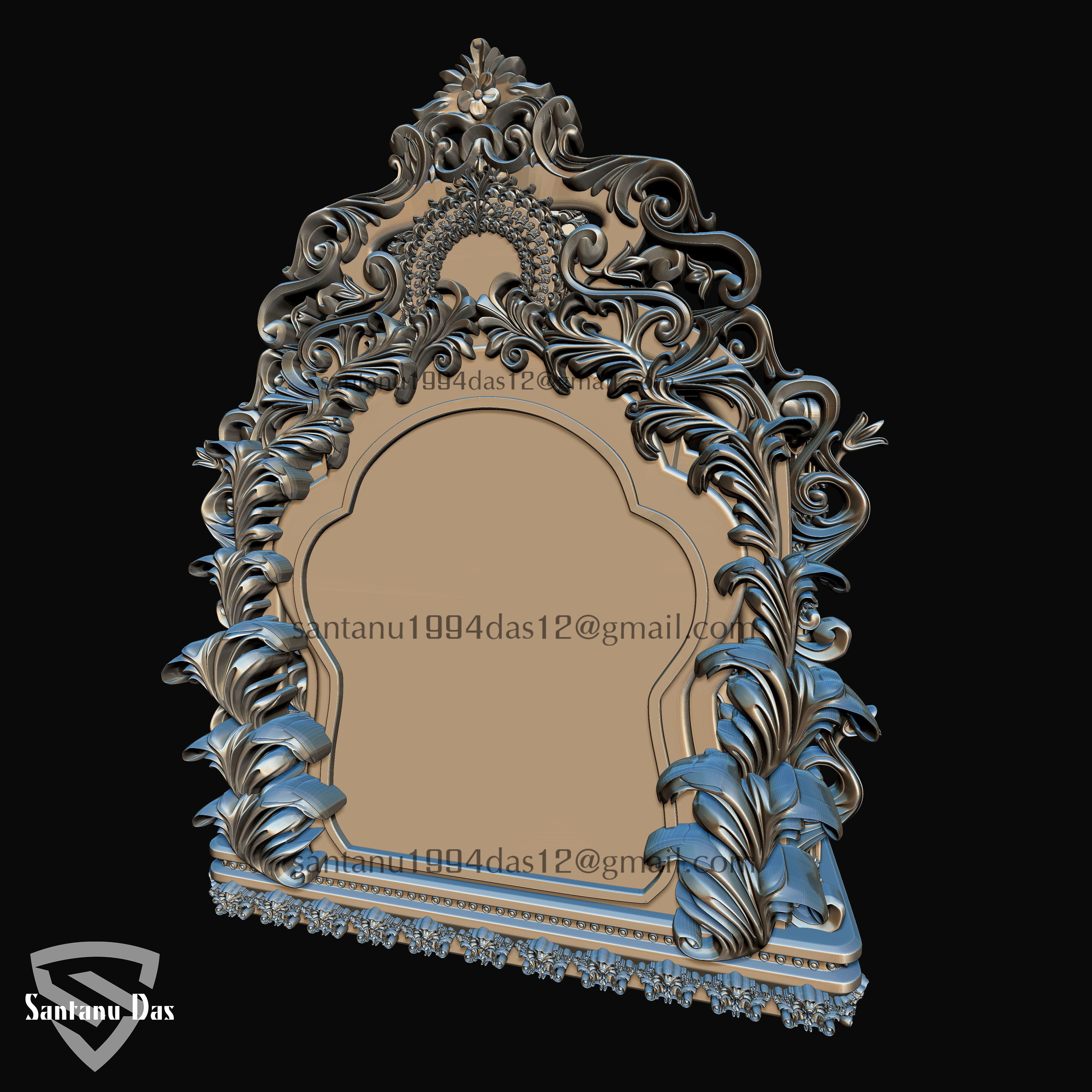 Ganesh with Throne 3d Print model 3D print model_4