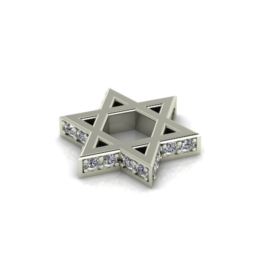 Star of David Pendant Model 6911 3D print model_1