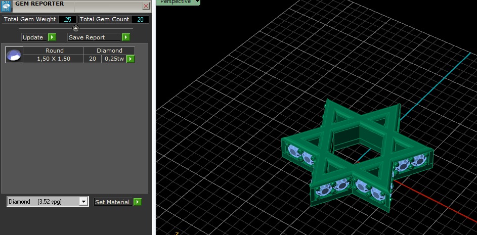 Star of David Pendant Model 6911 3D print model_7