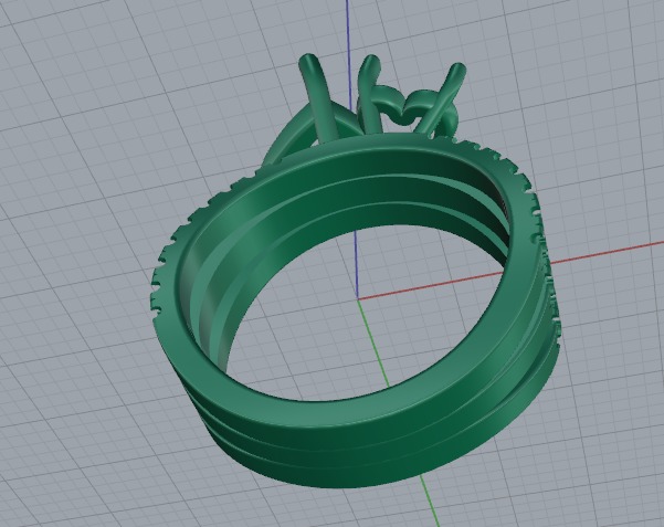 Ring heart Model 6909 3D print model_4