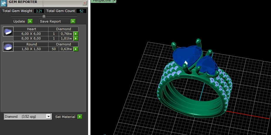 Ring heart Model 6909 3D print model_7