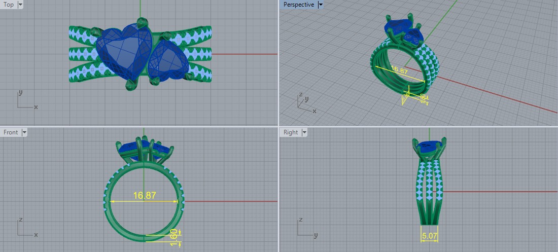 Ring heart Model 6909 3D print model_5